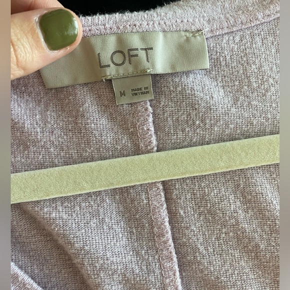 Loft Womens Knitted T Shirt Top Round Neck Short Sleeves Light Purple - Picture 3 of 3